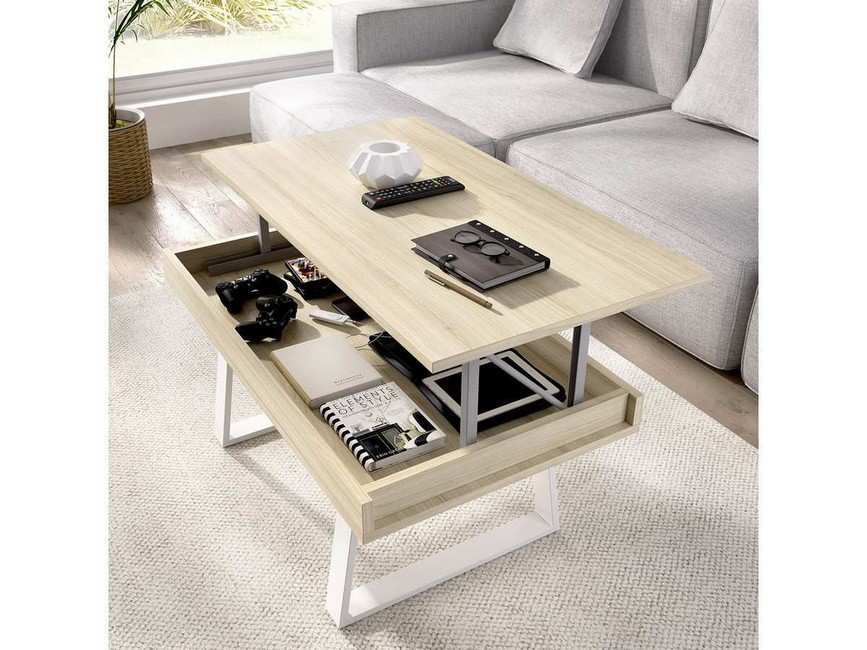 Mesa centro elevablecon pata forma trapecio 100cm. TRAY-9932 - Imagen 3
