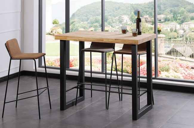 mesa auxiliar alta loft 120 x 70 cm roble nordish / negro. mesa_centro Modelo 0001630020010