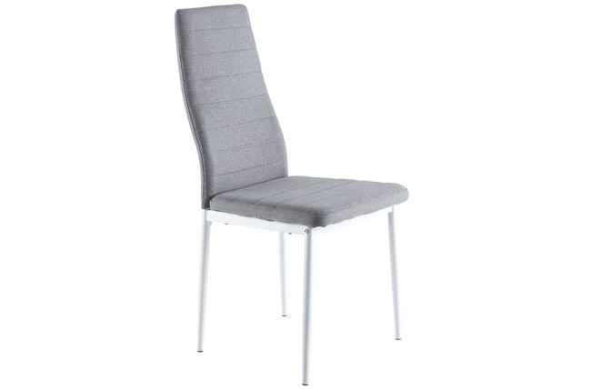 silla comedor modelo niza tex gris estructura blanca. Modelo 0002082024484