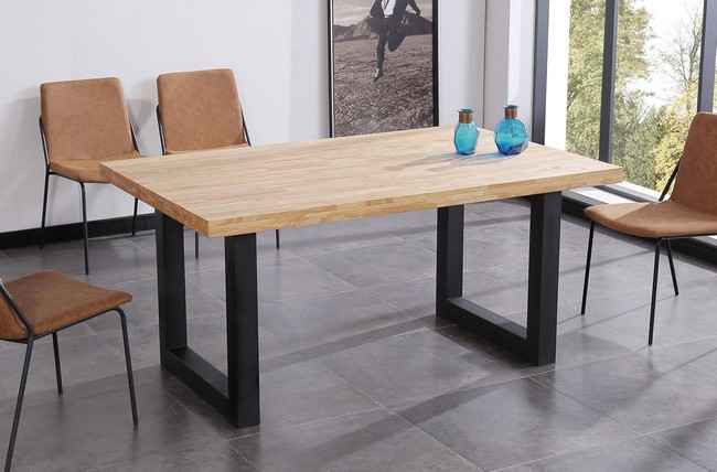 mesa comedor fija loft 160 x 100 cm roble nordish / negro. Modelo 0002480020010