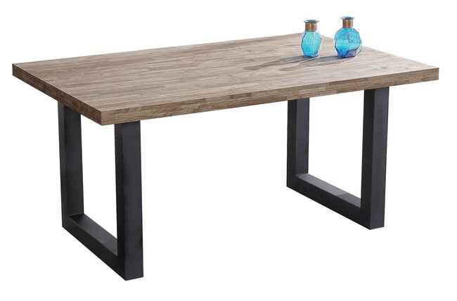 mesa comedor fija loft 160 x 100 cm roble american / negro. Modelo 0002480020016