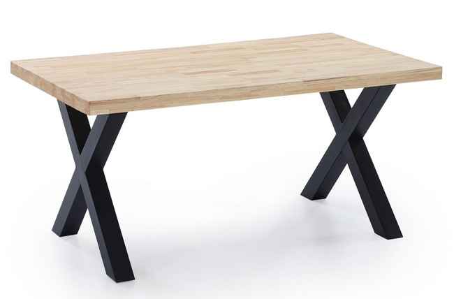 mesa comedor fija x-loft 160 x 90 cm roble / negro. Modelo 0500320020010