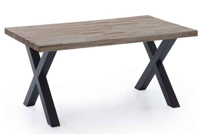 mesa comedor fija x-loft 160 x 90 cm roble american / negro. Modelo 0500320020016