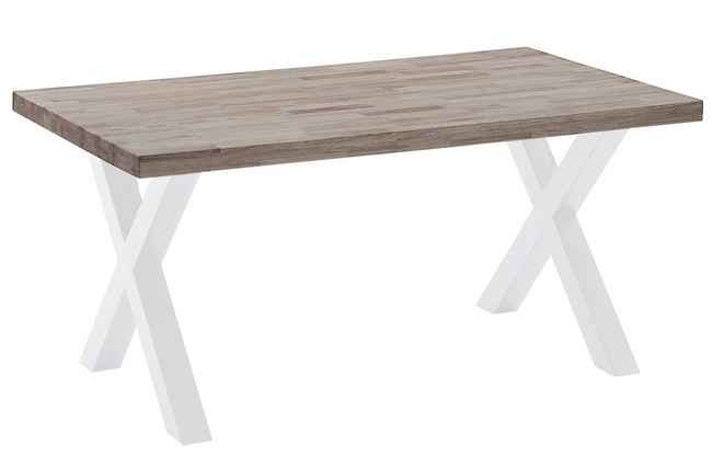 mesa comedor fija x-loft 160 x 90 cm roble american / blanco. Modelo 0500320020017