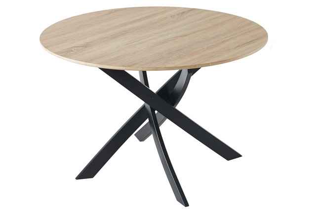 mesa comedor fija redonda zen 100 cm roble / negro Modelo 0500330020010