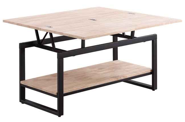 mesa centro elevable y extensible steve 100 x 45 cm roble nordish / negro. mesa_centro Modelo 0503950020010