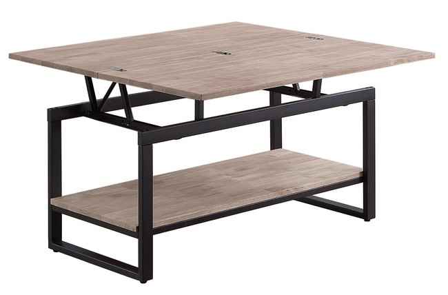 mesa centro elevable y extensible steve 100 x 45 cm roble honey / negro. mesa_centro Modelo 0503950020014