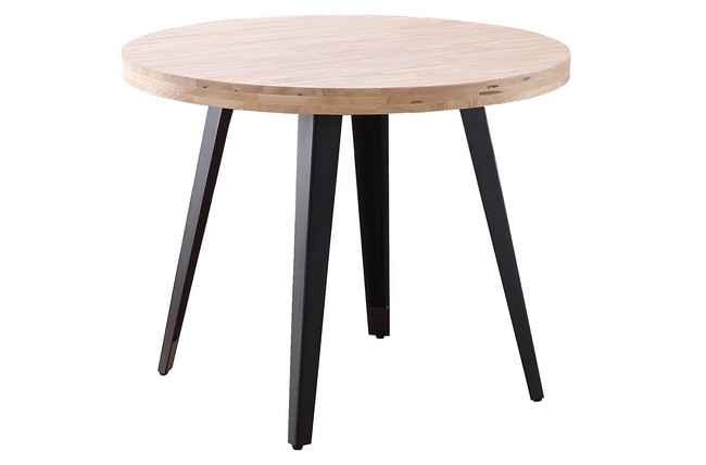 mesa comedor redonda fija berg 100 cm roble nordish / negro. Modelo 0600100020010