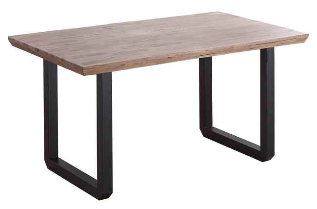 mesa comedor fija roma 150 x 90 cm roble honey / negro. Modelo 0600200020214