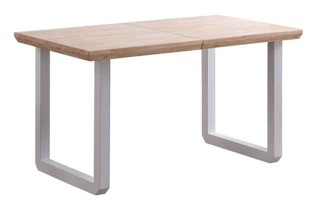 mesa comedor extensible roma 140 - 180 - 220 x 80 cm roble nordish / blanco. Modelo 0600250020211