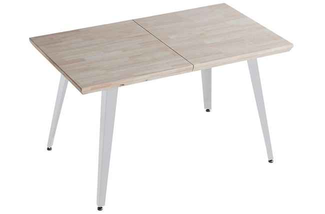 mesa comedor extensible berg 140 - 180 - 220 x 80 cm roble nordish / blanco. Modelo 0600260020211