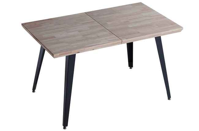 mesa comedor extensible berg 140 - 180 - 220 x 80 cm roble honey / negro. Modelo 0600260020214