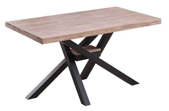 mesa comedor fija xena 140 x 80 cm roble honey / negro. Modelo 0600300020014