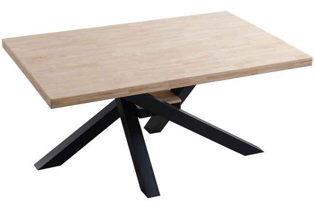 mesa comedor fija xena 160 x 100 cm roble nordish / negro. Modelo 0600350020010