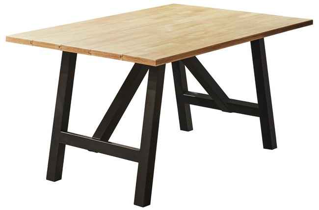 mesa comedor fija kraft 160 x 100 cm nordish / negro. Modelo 0602200020010