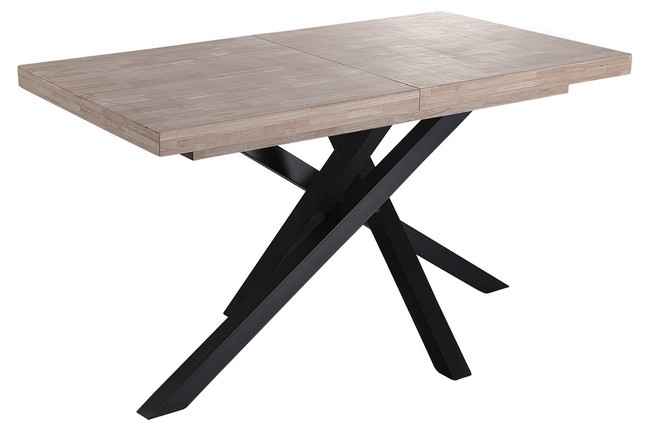 mesa comedor extensible xena 140 - 180 - 220 x 90 cm roble honey / negro. Modelo 0602300020014