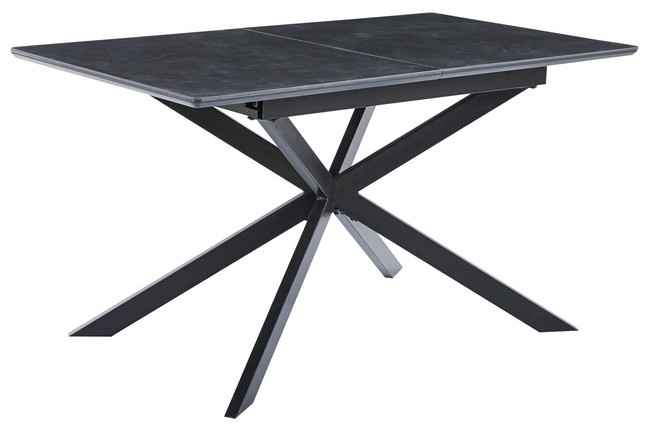 mesa comedor extensible vulcano 140 - 180 x 80 cm ceramic negro / negro. Modelo 0604000020028