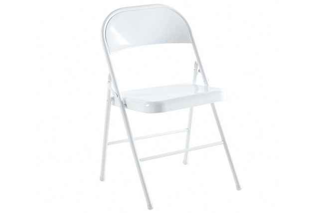 silla plegable metalica folk blanco. Modelo 0700300020003