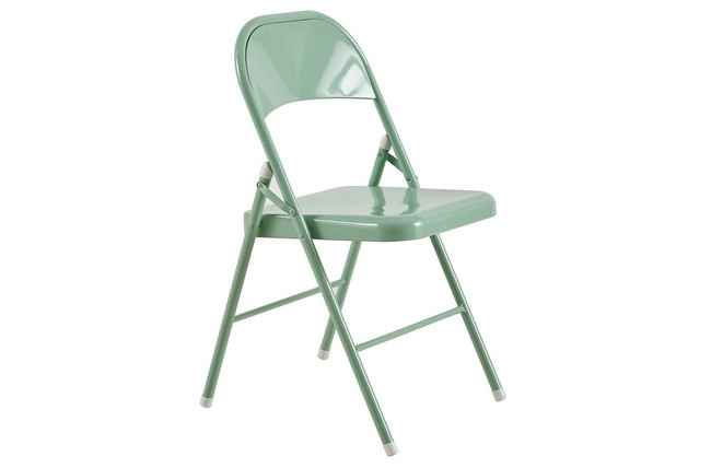 silla plegable metalica folk verde claro. Modelo 0700300020035