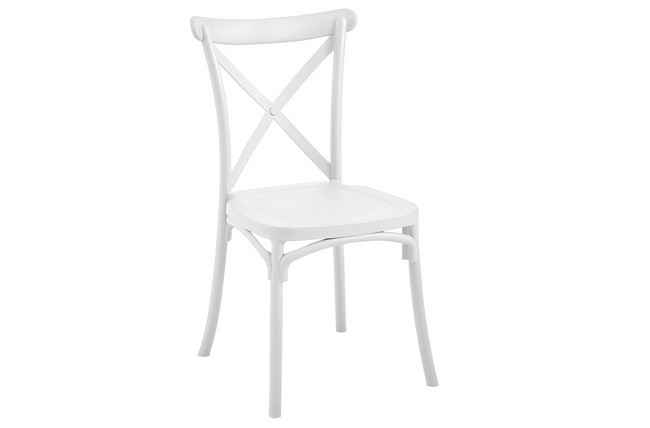 silla polipropileno crossback blanco. Modelo 0900150020001