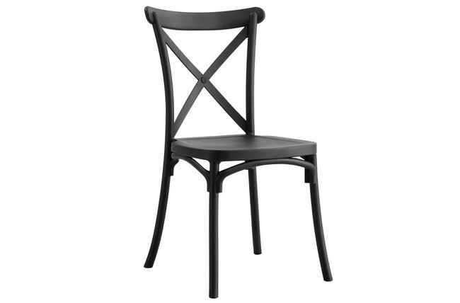 silla polipropileno crossback negro. Modelo 0900150020002