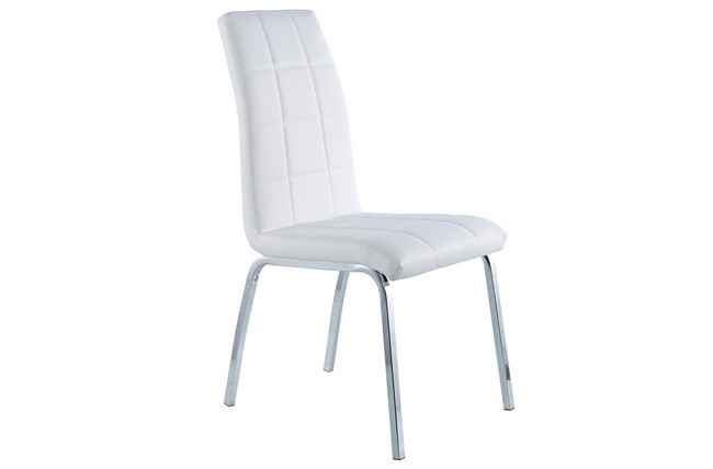 silla comedor betty simil piel blanco / cromo Modelo 3003860024703