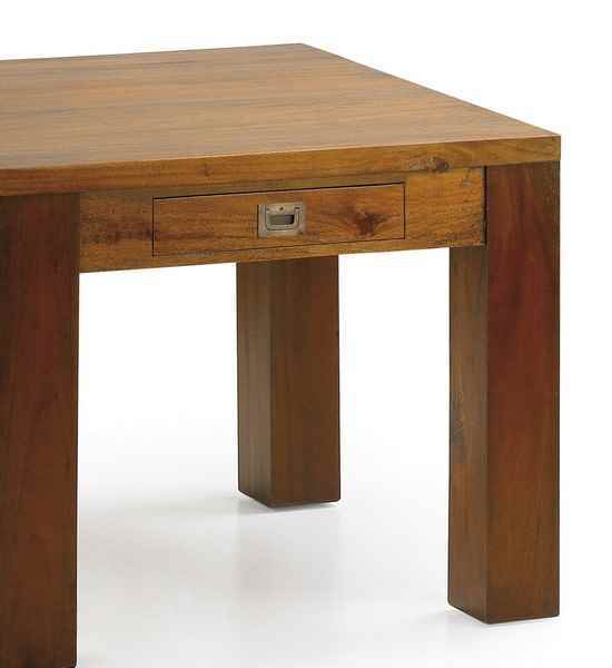 Mesa de centro colonial Flamingo con cajón 60, elegante y funcional.