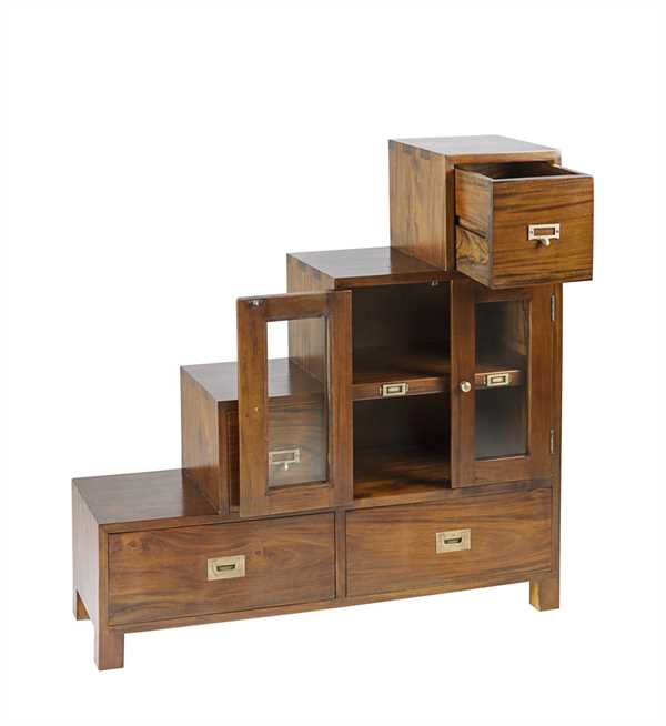 Comprar mueble escalera colonial con cajones elegantes.