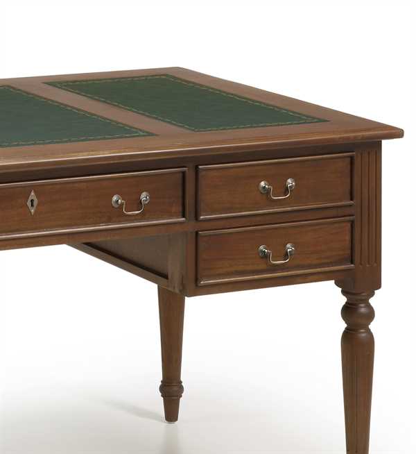 Escritorio colonial con diseño victoriano y cajones espaciosos 160 cm