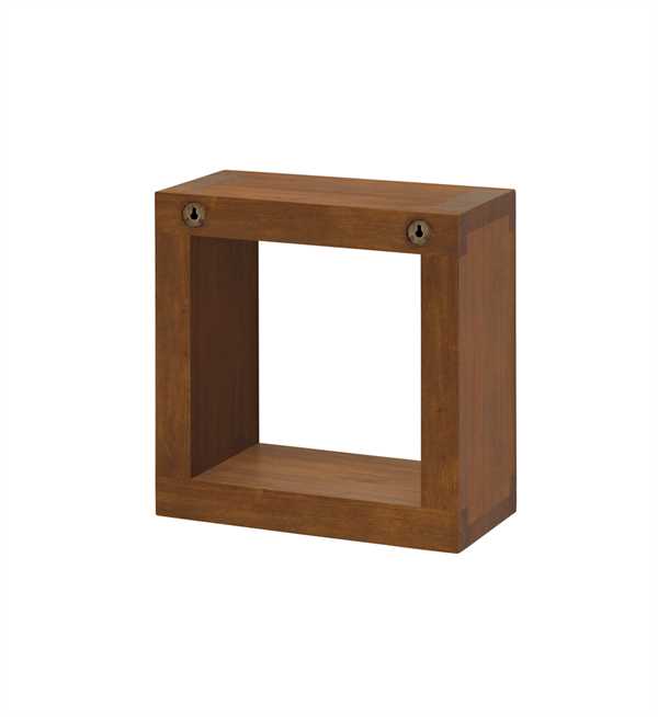 Estante Flamingo cuadrado de madera elegante y clásico.