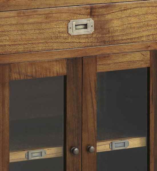Bufet colonial 160 cm con cajones y puertas elegantes.