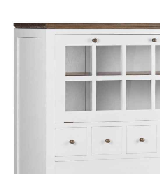 Cómoda Everest con cajones y puerta abatible de madera.