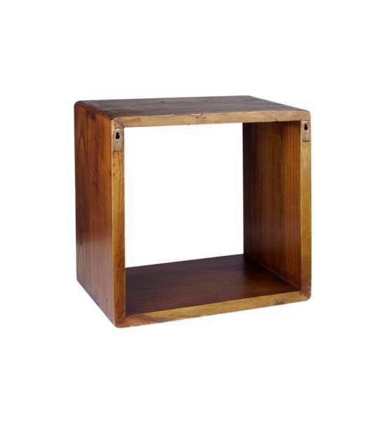 Estante Artic cuadrado colonial 40x25x40 para decoración elegante.