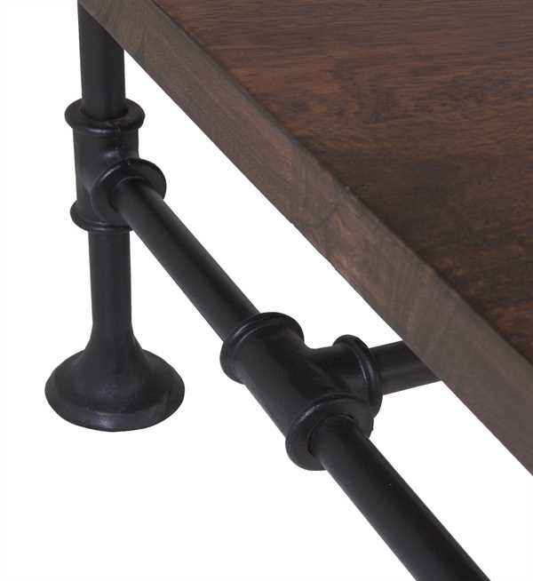 Mesa de centro colonial Pipa 120 cm en madera maciza.
