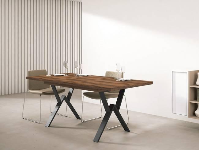  mesa comedor x 2 extensible madera - metal 140-180-220 x 90 Modelo AUSTRAL-MESA-293 - pensado para quienes buscan aprovechar cada metro de su salón 