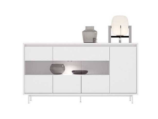 aparador puertas cristal mas puerta 178 Modelo MUEBLE-SALON-MODERNO-DUO-104 - una opción que maximiza el uso eficiente del espacio