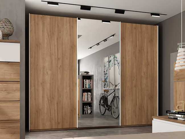 armario 3 puertas correderas con luna central Modelo GHIO-82 - pensado para quienes desean un dormitorio de matrimonio bien estructurado y ordenado