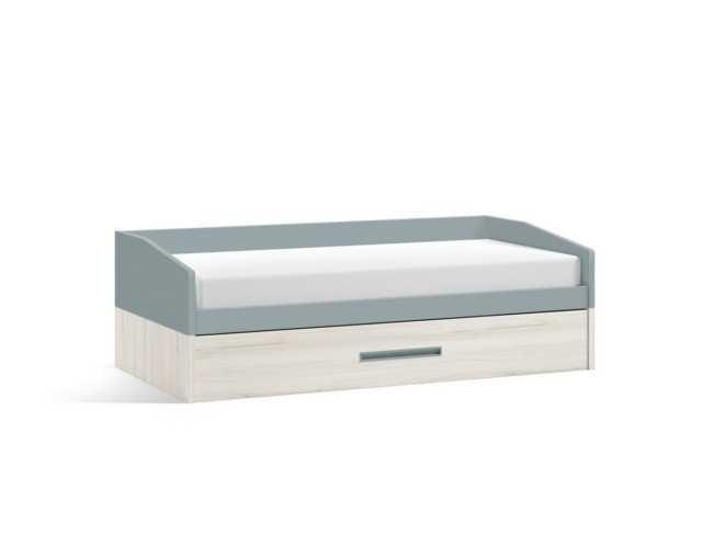 cama nido bicolor con somier de arrastre y cabezal alto Modelo D95308 , ideal para hogares que buscan más orden y confort 