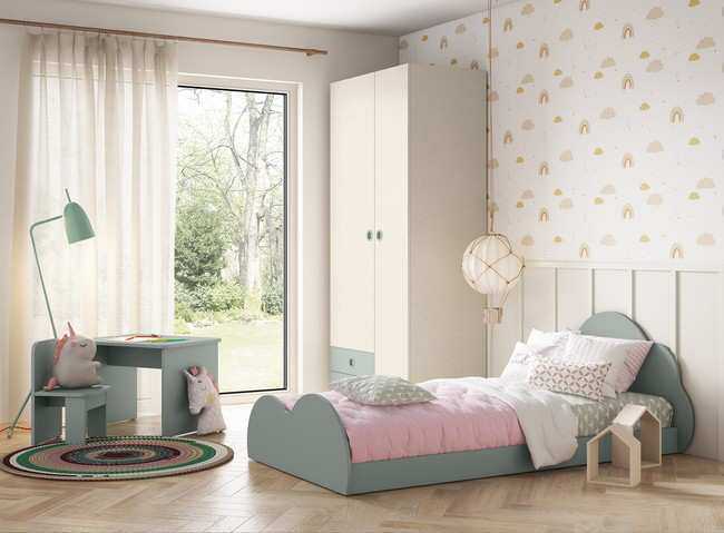 cama nube 190 x 90 Modelo SONRIE-103 . Ofrece una opción inteligente para habitaciones modernas