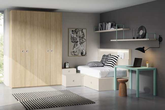 compacto modular rincon con 3 contenedores Modelo SONRIE-61 . Para crear un ambiente juvenil y moderno