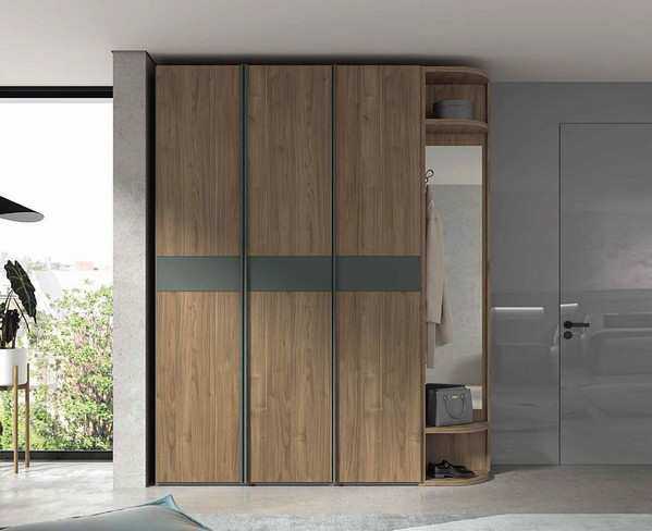 conjunto de armarios en acabado siena con armazón de 3 puertas Modelo ECLIPSE-61 - combina un diseño elegante con la funcionalidad necesaria para tu día a día