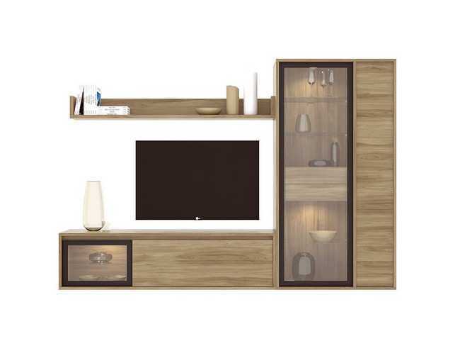 Estilo moderno en tu salón con bajo vitrina mas abatible 178 - vitrina puerta Modelo MUEBLE-SALON-MODERNO-DUO-90 - en  Valencia, pensado para ser práctico y moderno