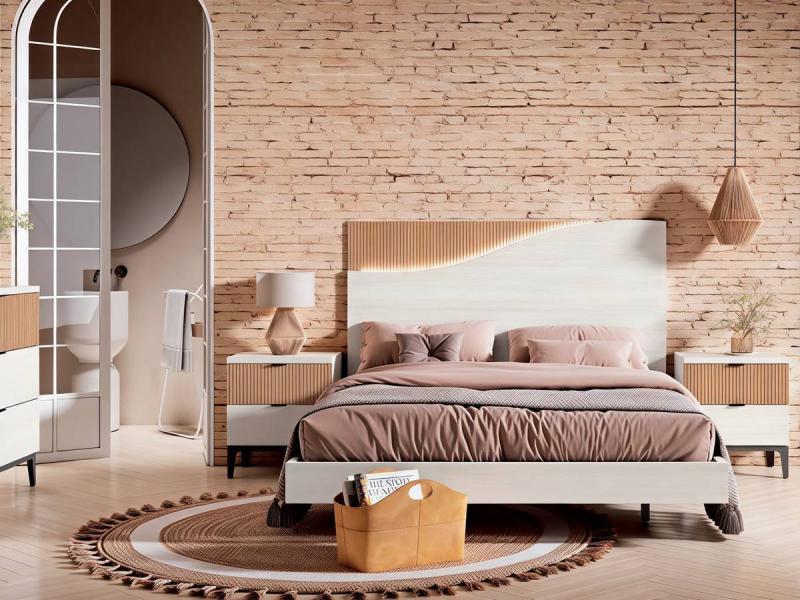 habitacion moderna cabezal kyma led mesitas ibi patas citra , diseñada para dar más espacio en habitaciones juveniles