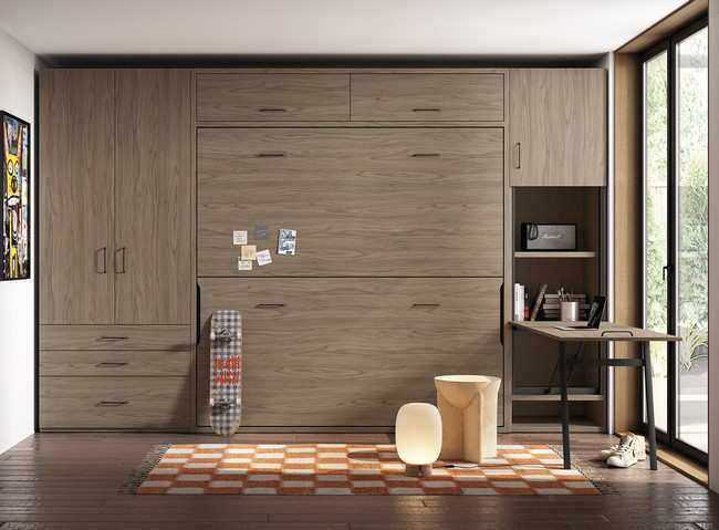 litera doble abatible 190 x 90 horizontal 240 Modelo SONRIE-73 . Para crear un ambiente juvenil y ordenado