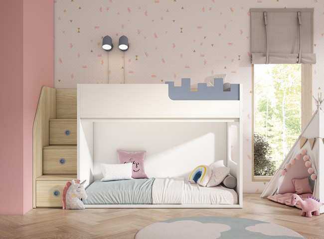 litera infantil acceso lateral izquierda castillo Modelo SONRIE-104 . Perfecta para añadir espacio sin ocupar mucho