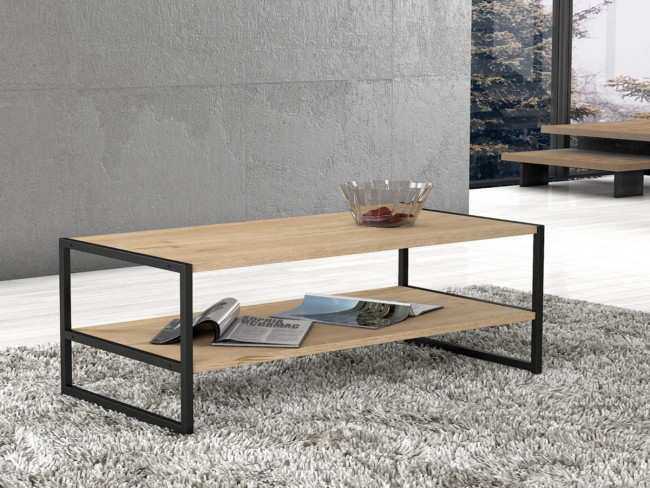 mesa centro metal 110- colores metal blanco, negro y plata gris Modelo MUEBLES-SALON-COMEDOR-MARE-MESA-CENTRO-445 - para dar un toque de elegancia y comodidad al salón