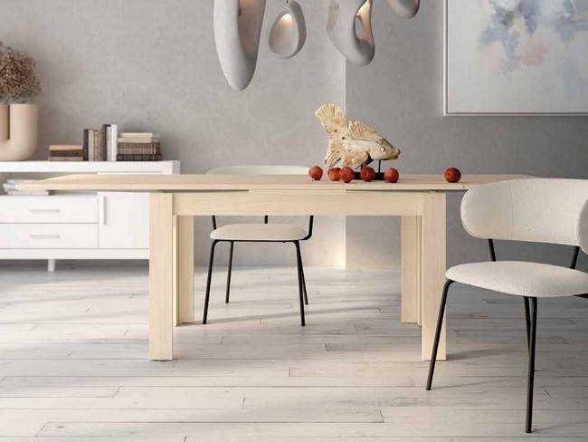 mesa de comedor extensible Modelo MOON-E-57 - para aprovechar cada metro de un salón contemporáneo