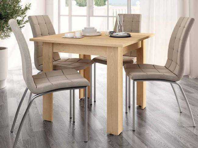 mesa cuadrada de comedor fija Modelo MOON-E-51 - solución contemporánea para cualquier estilo de salón