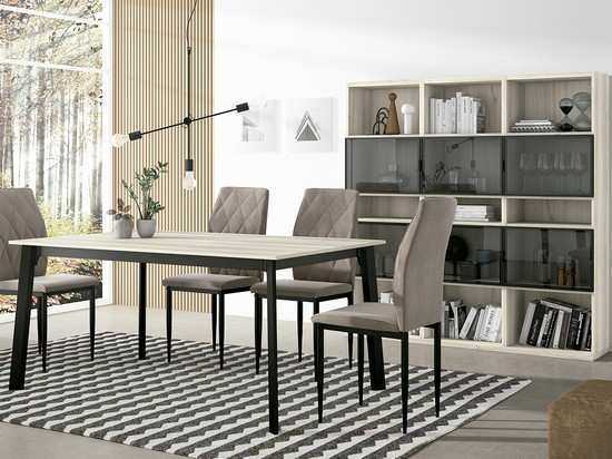 mesa rectangular extensible drop 140 Modelo CUBIKA-REF-911 - diseñado para dar una sensación de amplitud en el salón