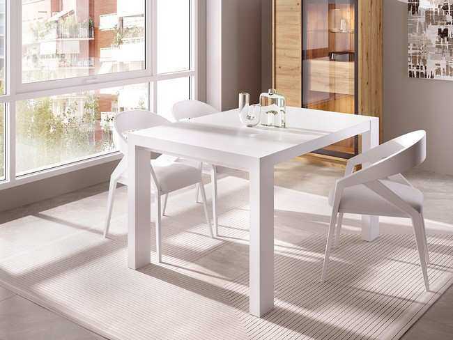 Mobiliario de comedor versátil y bien diseñado con mesa comedor pata rectangular 130 Modelo MUEBLE-SALON-MODERNO-DUO-19 - ofrece una solución eficiente y elegante para almacenar objetos